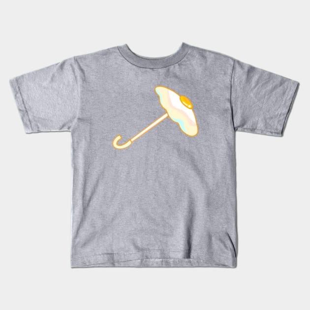 Sunny Side Egg Umbrella Kids T-Shirt by aishiiart